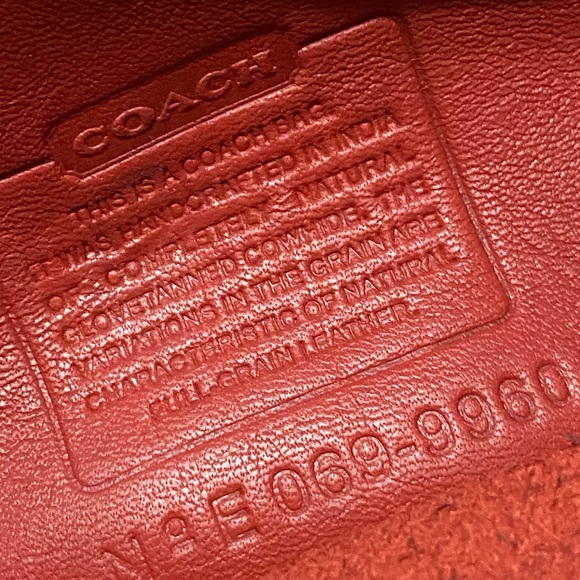 Authentic Coach RED Leather Turnlock Daypack Backpack Bag Nickel Hardware - Picture 10 of 16